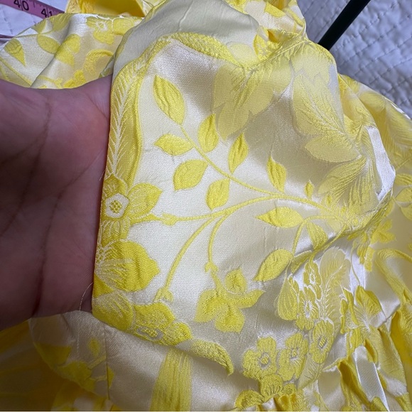 Amanda Uprichard Sleeveless Saffron Dress in Portofino Brocade - Picture 9 of 11